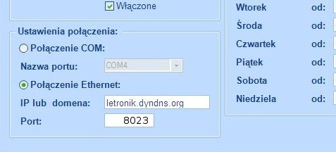 konfigurowanie letronikSystem do pracy po IP